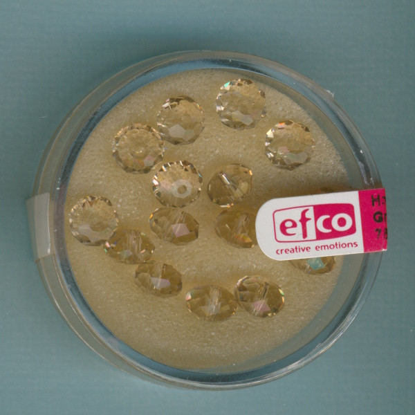2129767 Glasfacettenperlen Brillance 4x6mm oliv 15 Stück