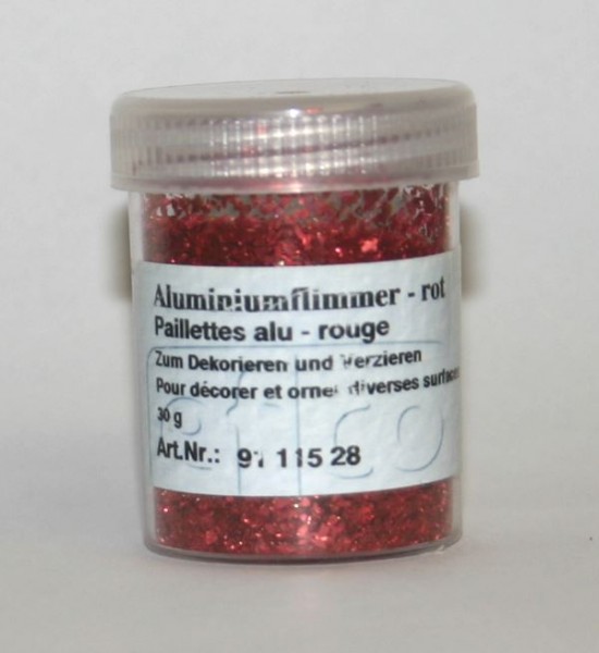 9111528 Aluminiumflimmer rot 30g