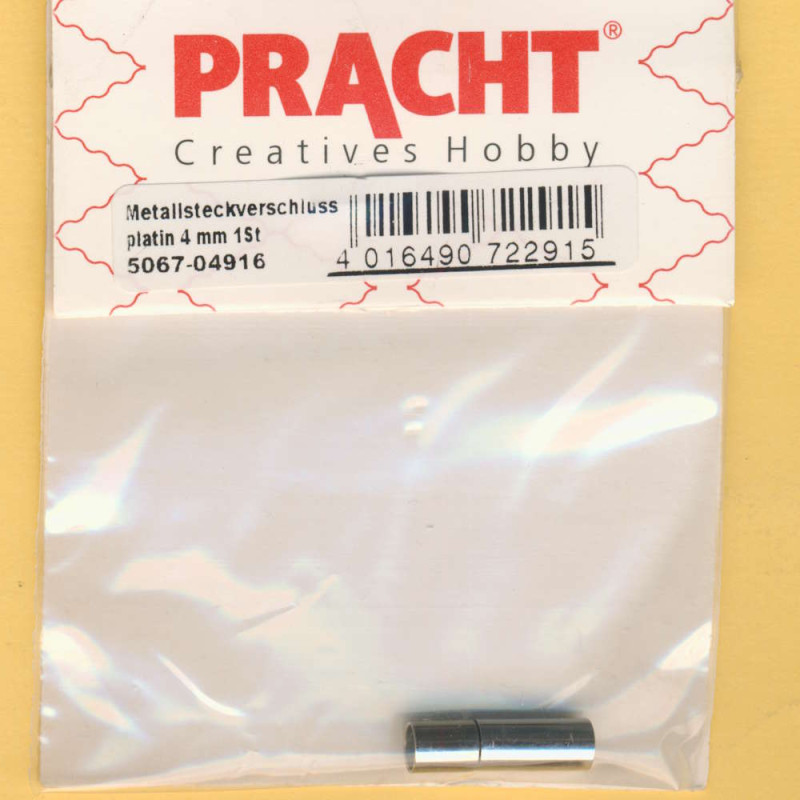5067-04916 Metallsteckverschluss 12x4mm platin