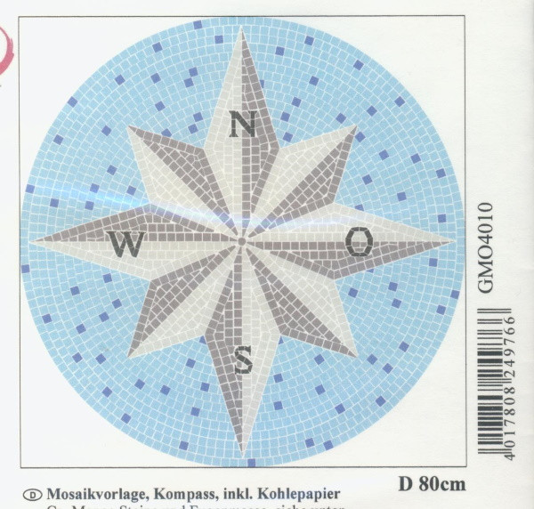 gmo4010 Mosaikvorlage Kompass 80cm