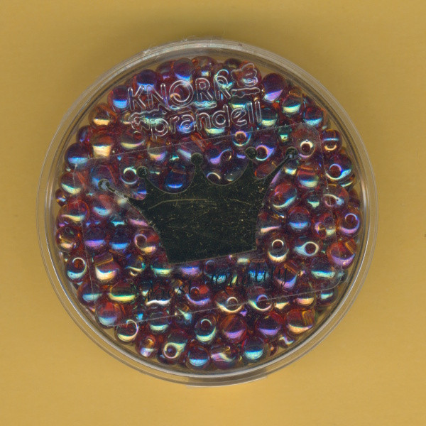 5534257 Rocailles Perlen Tropfen 4x3mm braun AB 15g