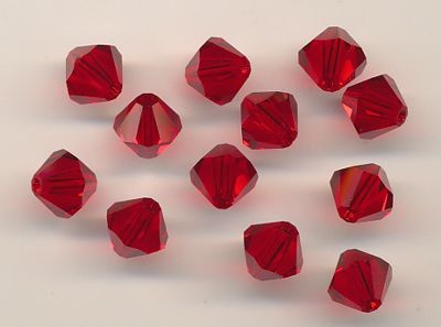 530106234 Swarovski Glasschliffperlen 6mm hellrot 12 Stück