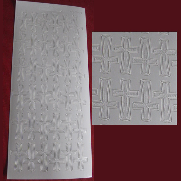 3460411w Sticker Kreuze 5 weiss