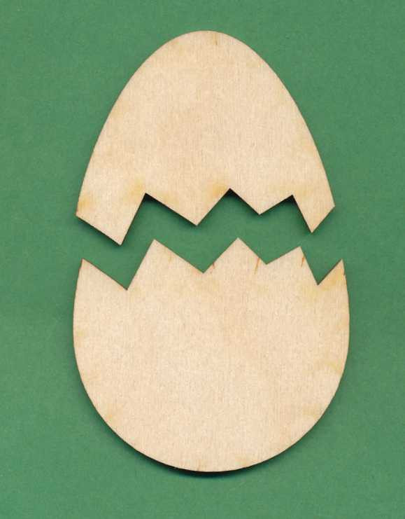 eih4308 Holz Deko Eierschale 8cm