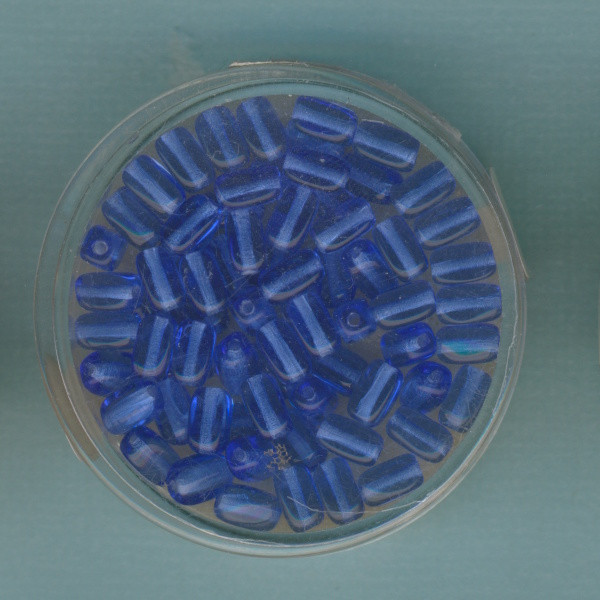 4846-06174 Glasperlen Oliven 6x4mm dunkelblau 70 Stück