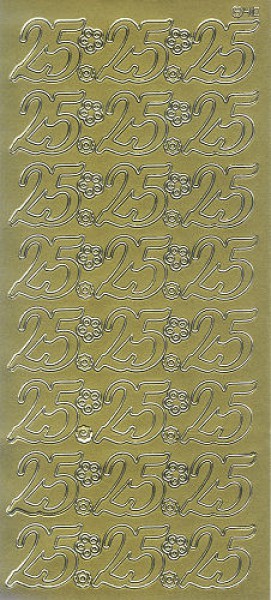 cl410g Sticker 25 mit Blümchen gold