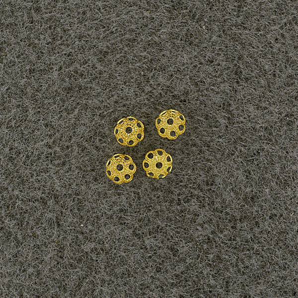 027493 Perlkappen 5mm gold