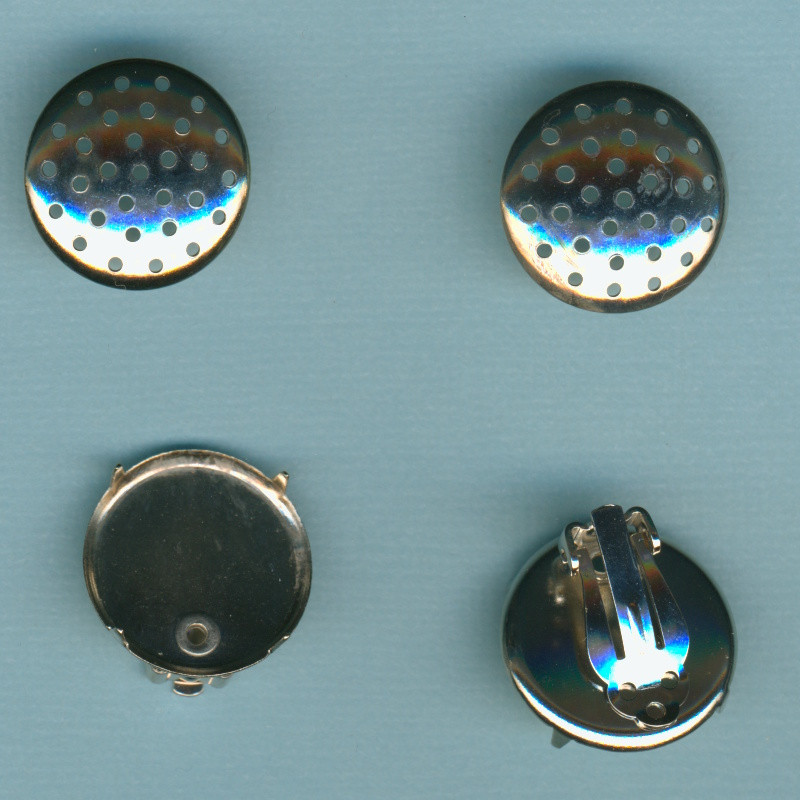 2371620 Ohrclips mit Sieb 20mm 2 Stück