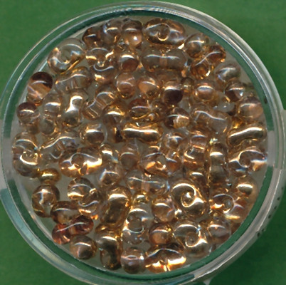 9644344 Farfalle Perlen 6,5x3,2mm echt gold-kristall 10g