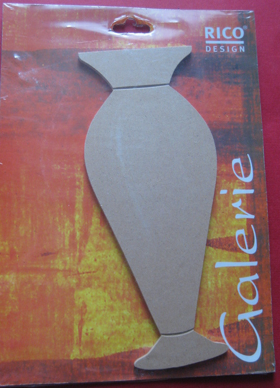 076890000 Holz Dekor Vase 25x9,2cm