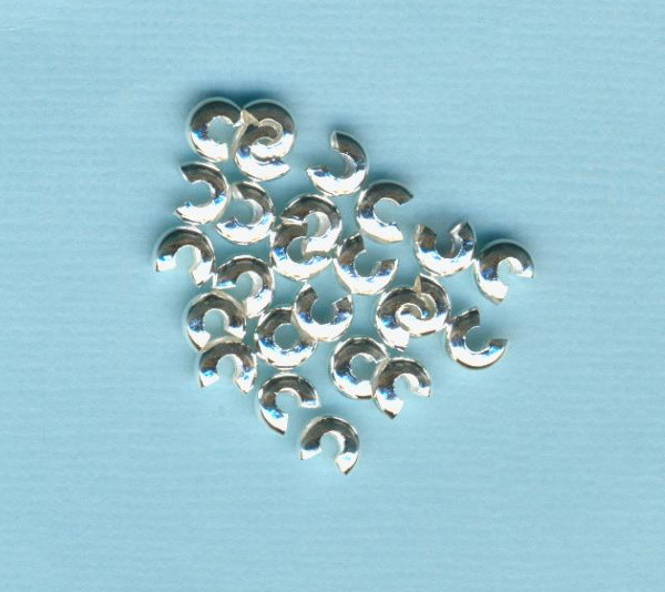 16177 Abdeckperlen für Quetschperlen 4mm platin 25 Stück