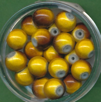Miracle-Beads 8mm gelb-braun