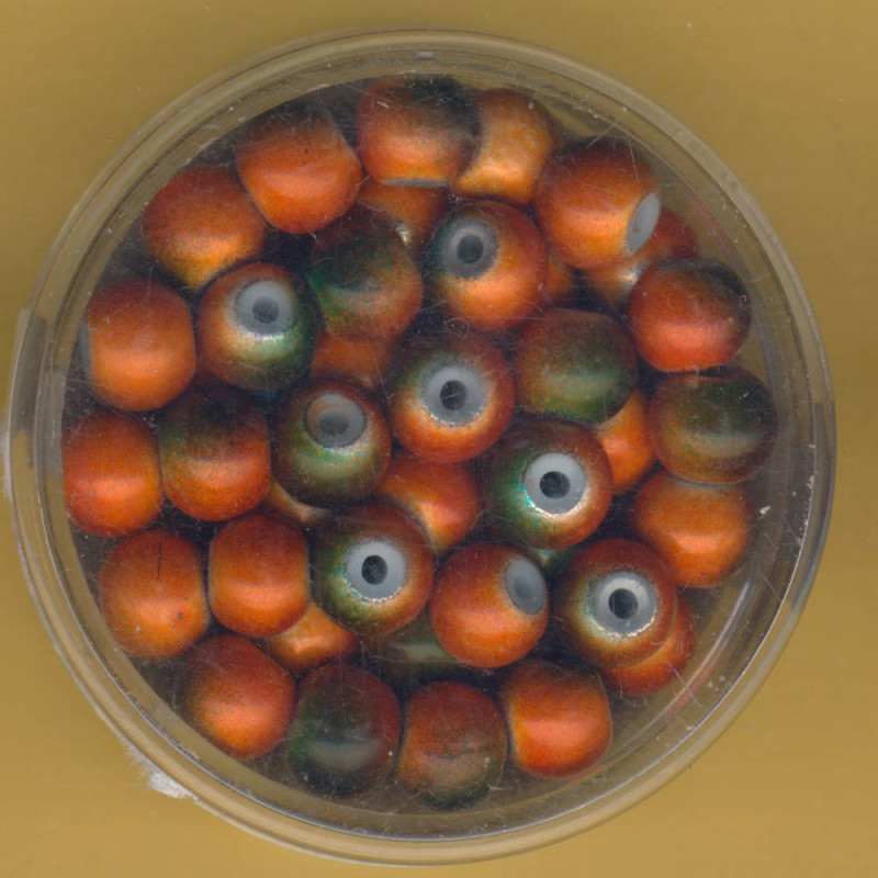 0733-06384 Miracle-Beads 6mm orange-oliv 40 Stück