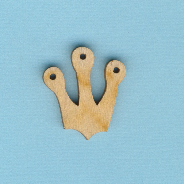 frh9008 Holz Deko Krone für Frosch 8-10cm