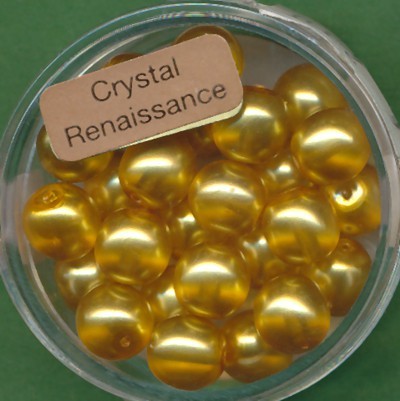 078008434 Crystal Renaissance Perlen 8mm gelb 25 Stück