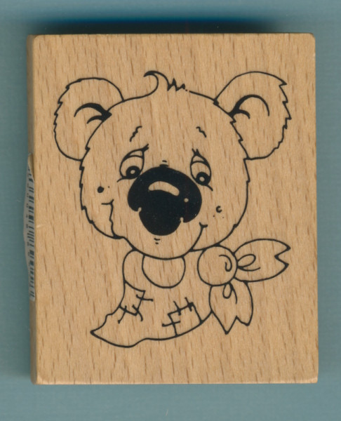 90186 Holzstempel Teddybär 4,8x6cm