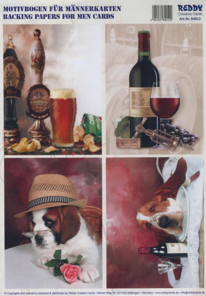 84012_3D-Stanzbogenset-Männerkarten-Bier-Wein-Hunde