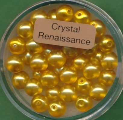 078006434 Crystal Renaissance Perlen 6mm gelb 40 Stück