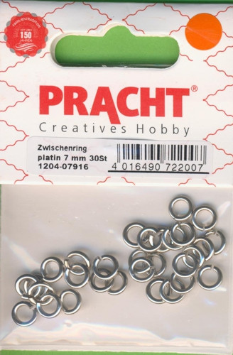 1204-07916 Zwischenringe 7mm platin 30 Stück