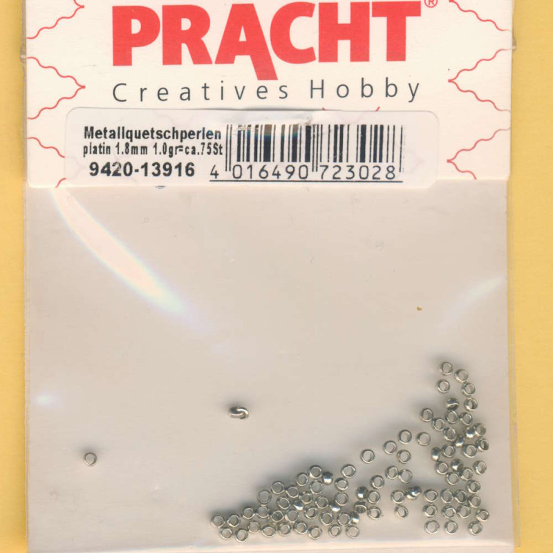 9420-13916 Quetschperlen 1,8mm platin 1g