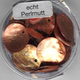 488315074 Perlmutt 1-Loch Ronde 15mm orange