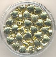 Herz metallic gold 6mm