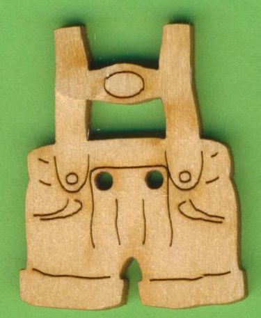 buh6703 Holzknopf Lederhose 35mm hoch