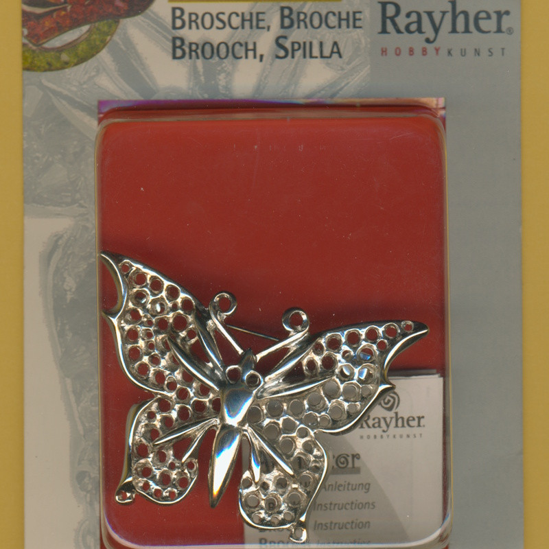 2139522 Art Decor Broschenplatine Schmetterling 6,5x4,7cm