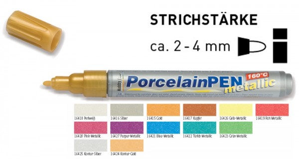 HobbyLine Porcellan Pen metallic