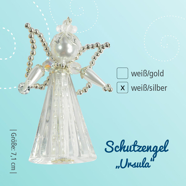 017906925 Bastelset Schutzengel Ursula weiß silber