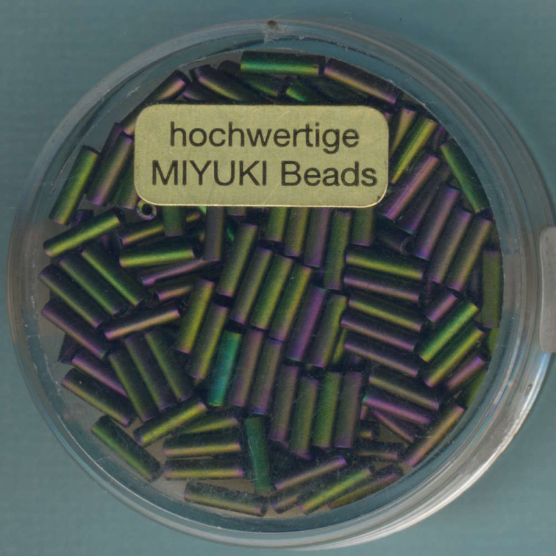 9661-214 Miyuki Stifte 6mm grün-braun 4g