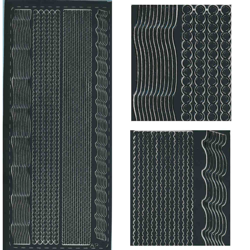 pu167sch Sticker Linien 23 schwarz