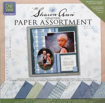 1170002600 Scrapbook Papier Set Blue Garden