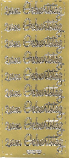 pu593g Sticker Zum Geburtstag 5 gold