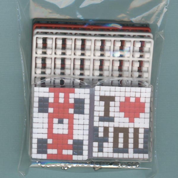 77717 Pixelhobby Medaillon Set I love you und Rennauto
