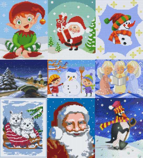 Pixelhobby Klassik Set Weihnachten mit 4 Basisplatten