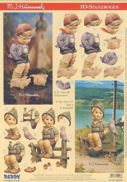950048 3D Stanzbogen A4 M I Hummel Schweinehirt