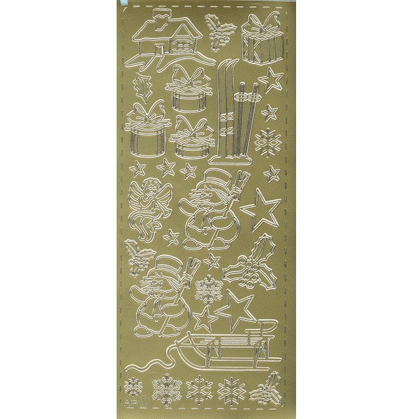 pu180g Sticker Weihnachtsstimmung 5 gold