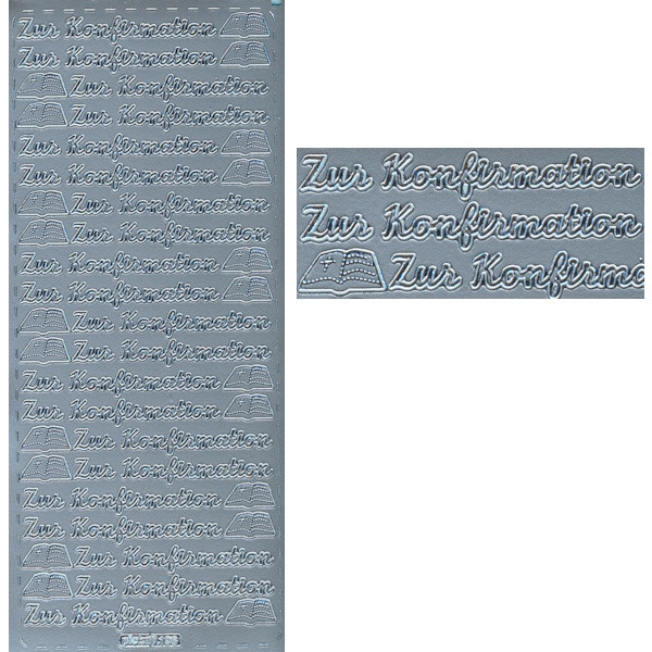 pu196s Sticker Zur Konfirmation 1 silber