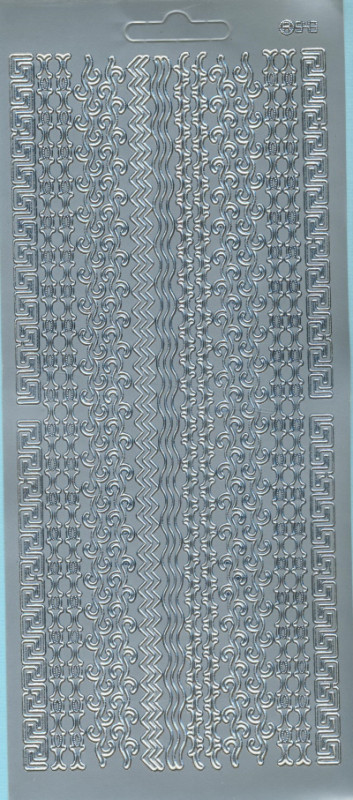 cl543s Sticker Ornamentborte 5 silber