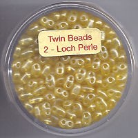 967105094 Glasperlen Twin Beads 2,5x5mm gelb pearl 12g