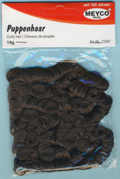 23367 Puppenhaar dunkelbraun 14g