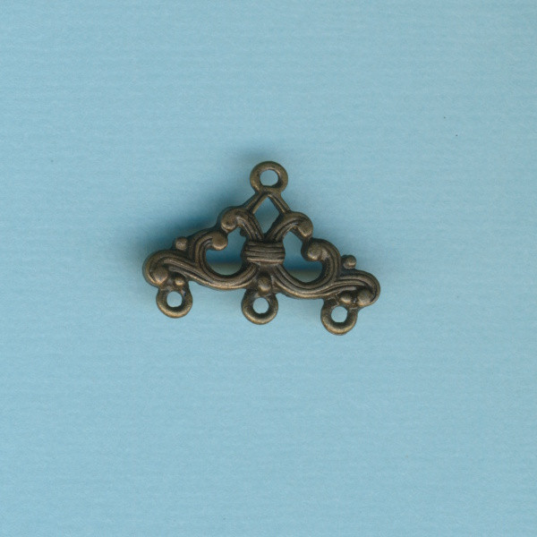2143146 Metall Anhänger Dreieck altgold 23x16mm