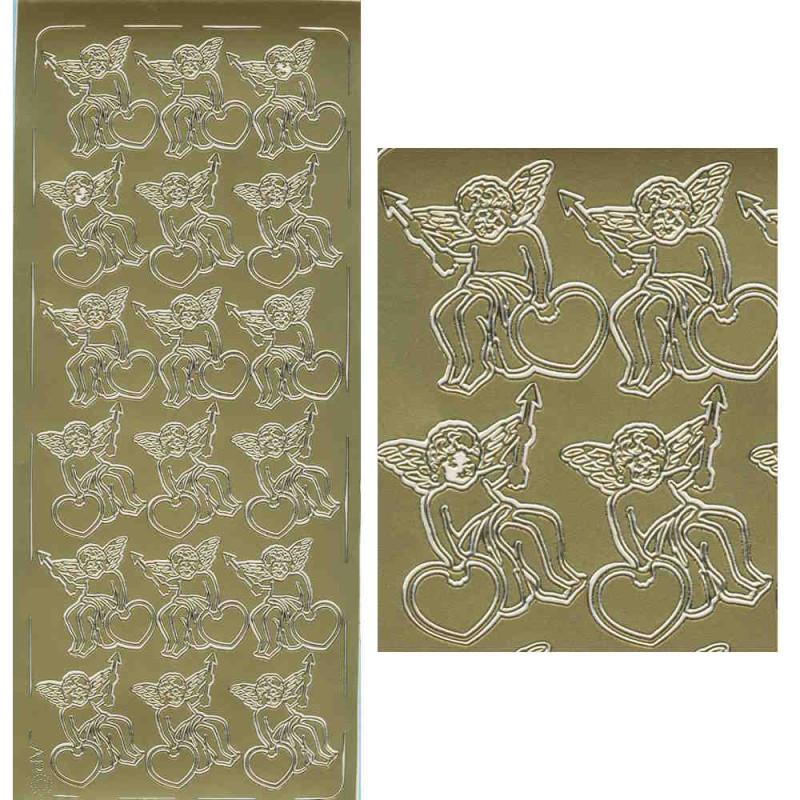 pu066g Sticker Amor gold