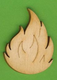 Holz-Deko Flammen 4cm