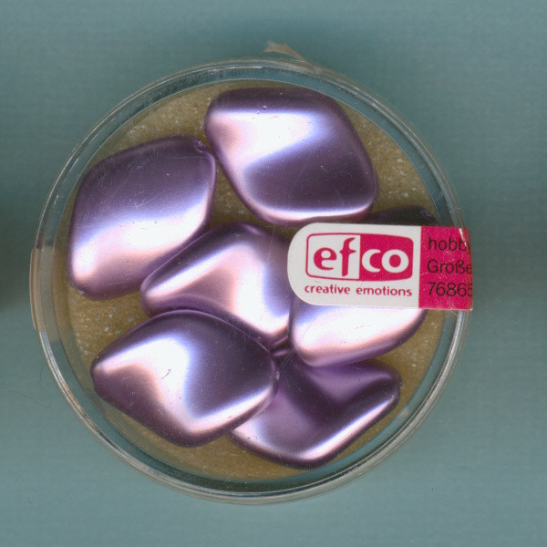 2135943 Glaswachsperlen Chips 19x13mm lila 6 Stück