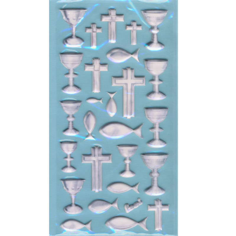 3451167 Creapop Softysticker Kommunion Konfirmation silber