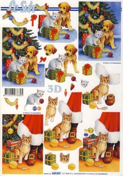 3D-Motivbogen X-mas Pets