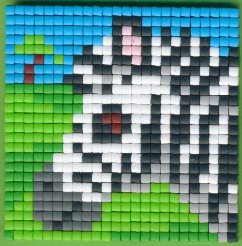 77649 Pixelhobby Set kleine Basisplatte Zebra