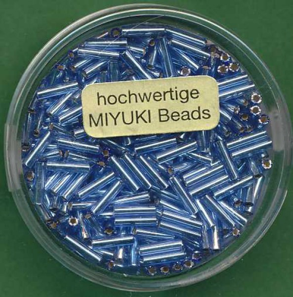 9661084 Miyuki-Stifte 6mm Silbereinzug hellblau